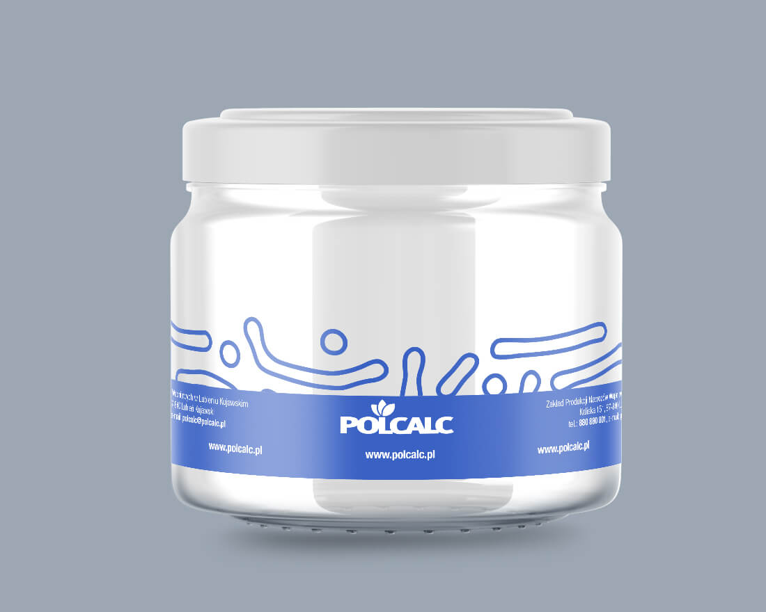 POLCALC – projekt etykiety produktu Projekt etykiety POLCALC – pojemnik nawozu Bi Calc+