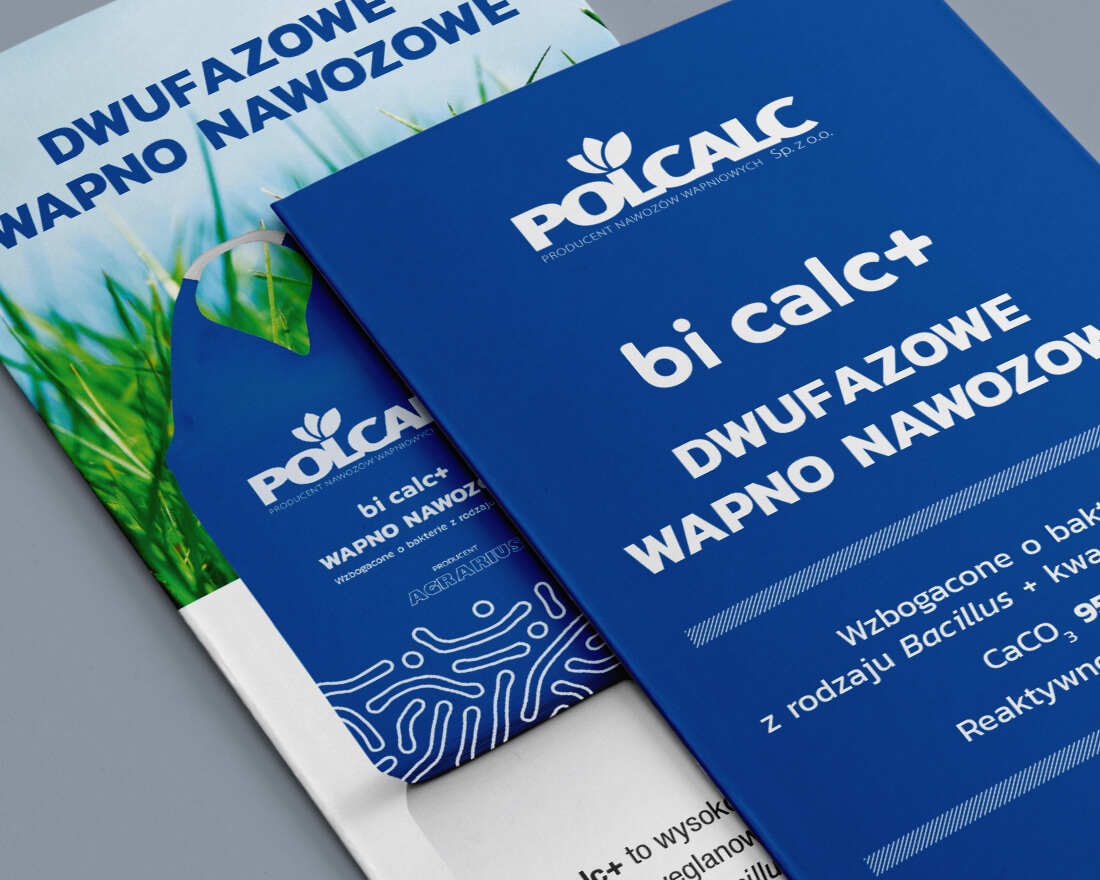 POLCALC – ulotki reklamowe Projekt ulotek POLCALC – Bi Calc+ wapno nawozowe