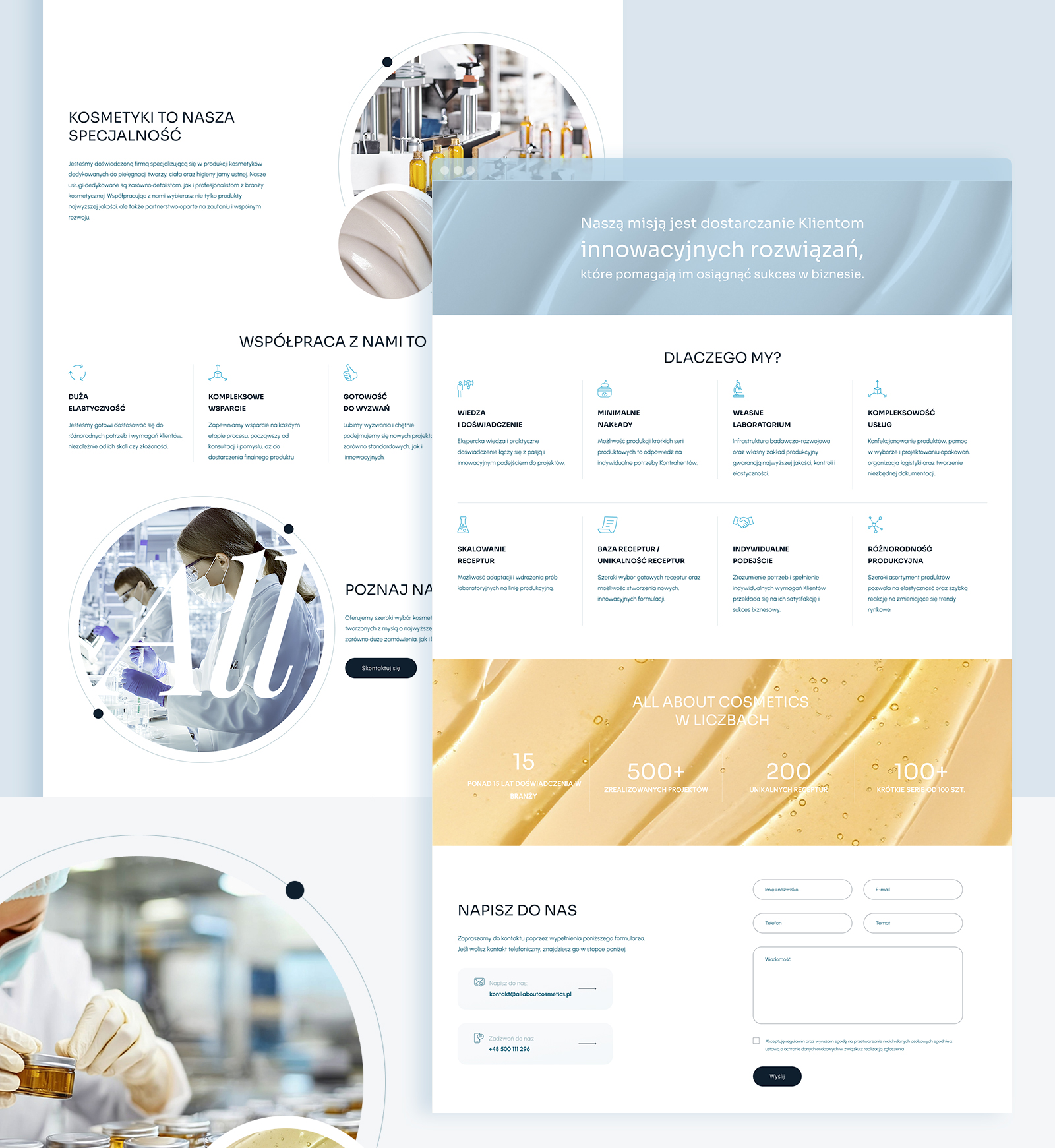 all-about-cosmetics-projekt-strony-sekcje-gdansk All About Cosmetics – projekt strony internetowej z sekcjami oferta i kontakt