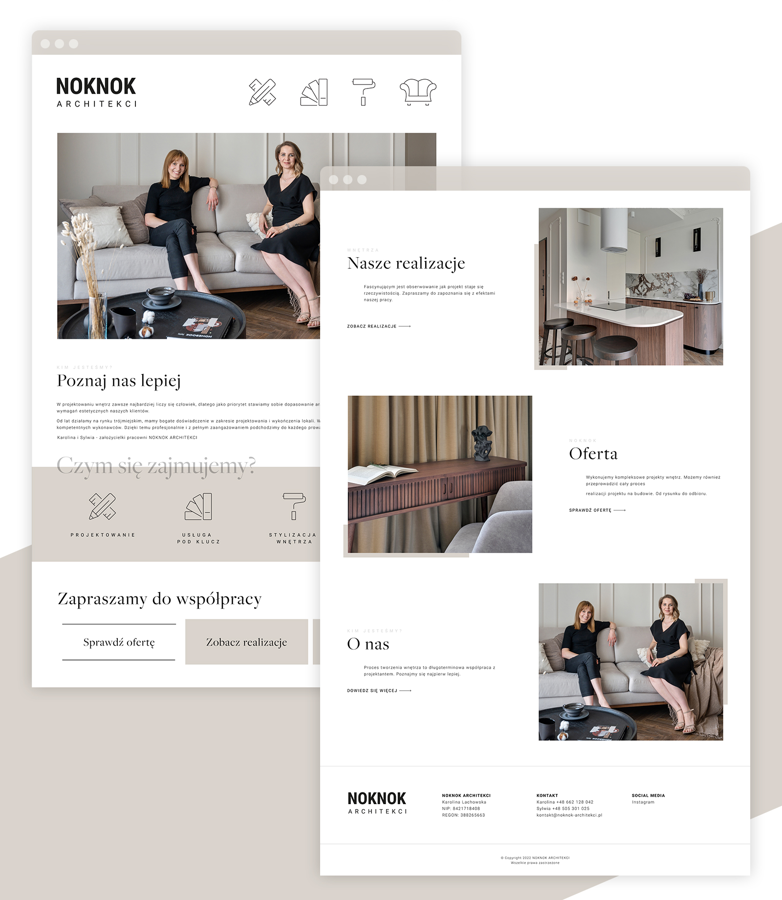 noknok-architekci-wnetrz-o-nas-realizacje Strona internetowa NOKNOK Architekci Wnętrz – sekcja O nas i Realizacje