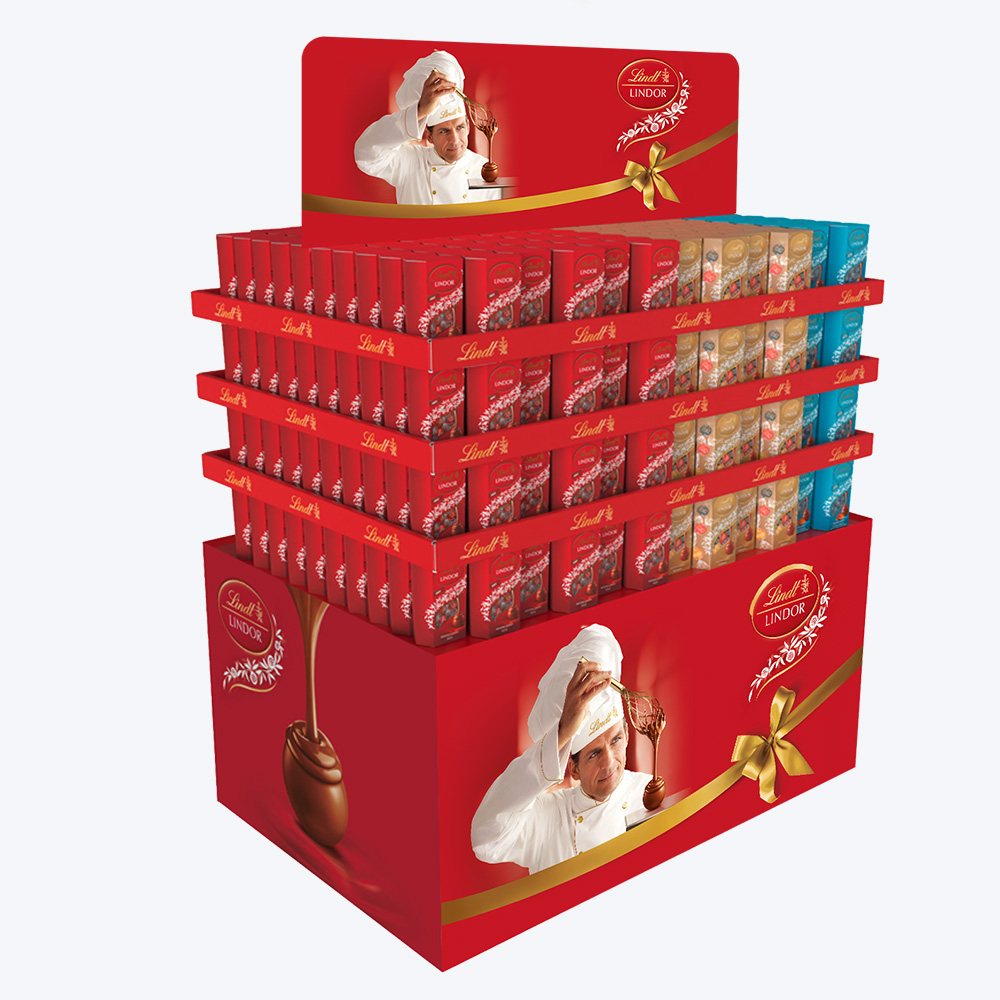 Box ekspozycyjny Lindt – konstrukcja POS Box POS Lindt – ekspozycja produktów świątecznych