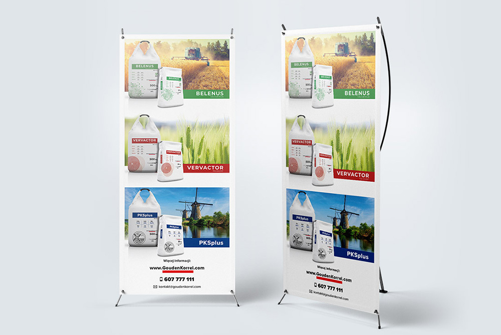 Projekt roll-upów reklamowych nawozów mineralnych