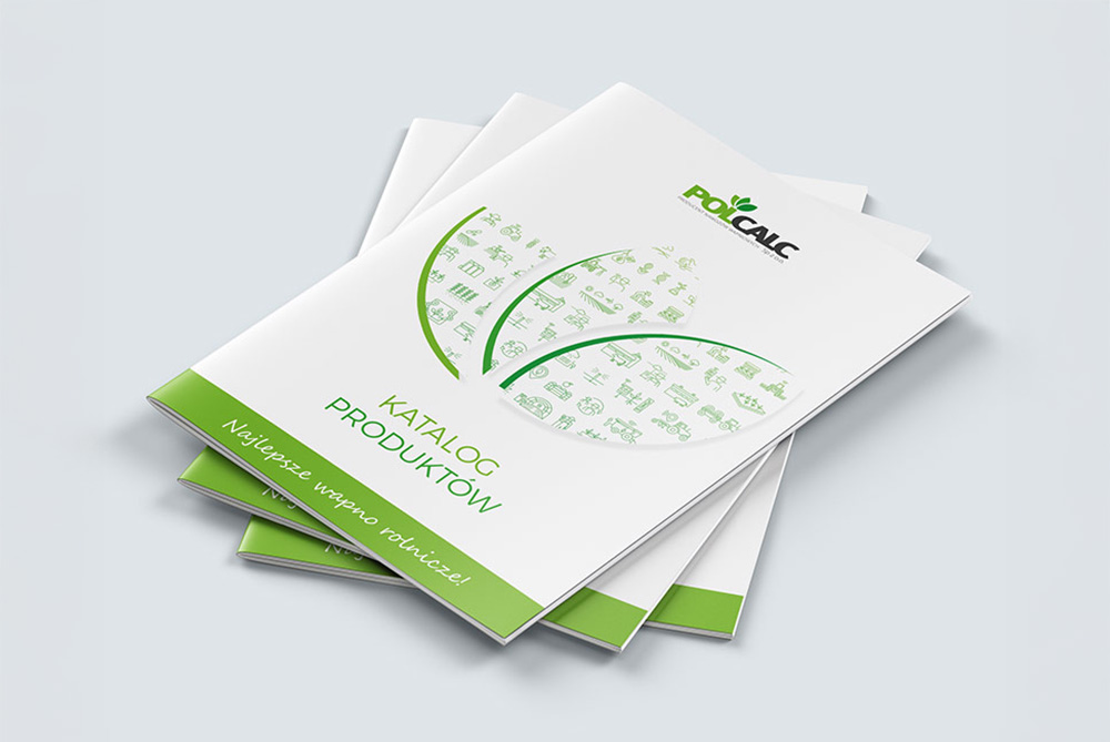 Skład DTP katalogu produktowego Polcalc – okładka raportu o nawozach